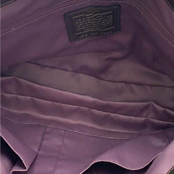 Coach Peyton Rose Gold Metallic Python Print with Gold and Tortoise Hardware - Picture 12 of 14